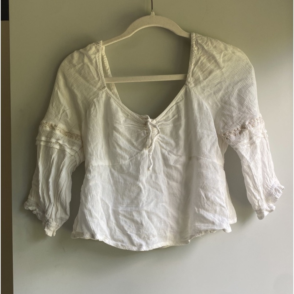White mesh blouse